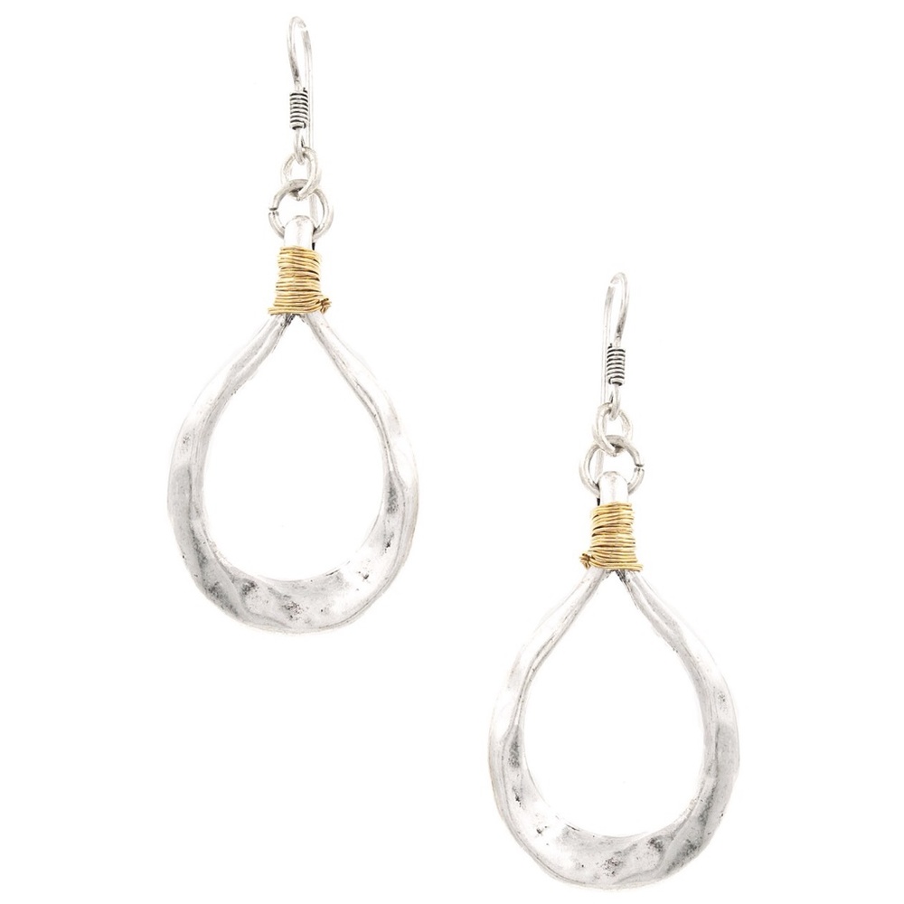 🆕Wired metal drop earrings